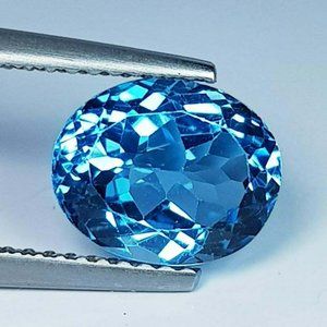 Natural Swiss Blue Topaz Oval Cut 3.03 ct From Brazil